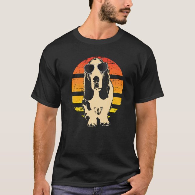 Camiseta Raça de Cão Basset Hound  4 (Frente)