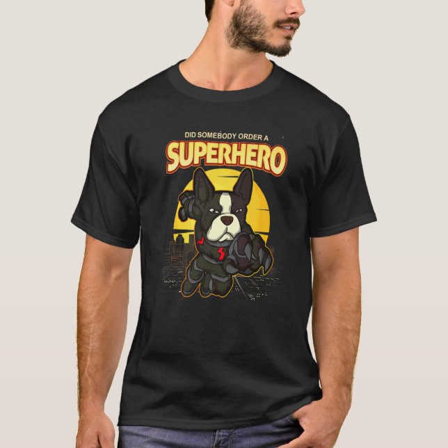 Camiseta Raça de Cão Boston Terrier  172 (Frente)