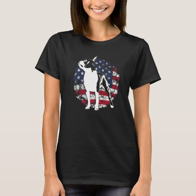 Camiseta Raça de Cão Boston Terrier  64 (Frente)