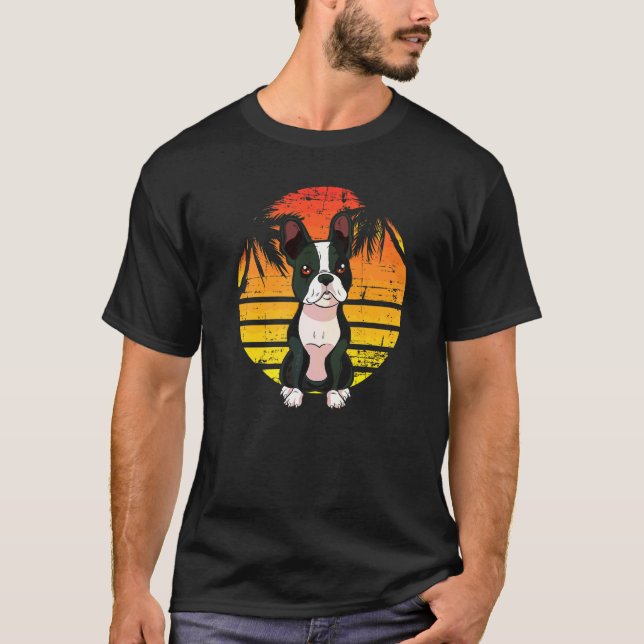 Camiseta Raça de Cão Boston Terrier  88 (Frente)