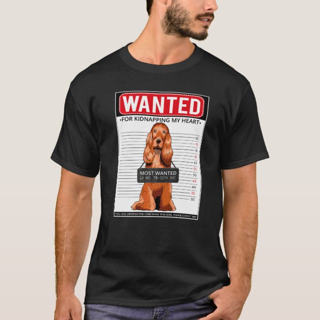Camiseta Raça de Cão Cocker Spaniel Inglês  25 (Frente)