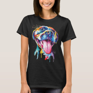 Camiseta Raça De Cão Colorida, Arranque Artístico Pitbull