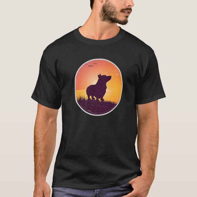 Camiseta Raça de Cão Corgi Galês 102 (Frente)