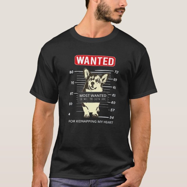 Camiseta Raça de Cão Corgi Galês 103 (Frente)