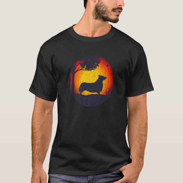 Camiseta Raça de Cão Corgi Galês 76 (Frente)
