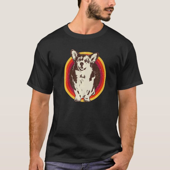 Camiseta Raça de Cão Corgi Galês 96 (Frente)
