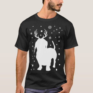 Camiseta Raça de Cão de Natal Dachshund Reindeer