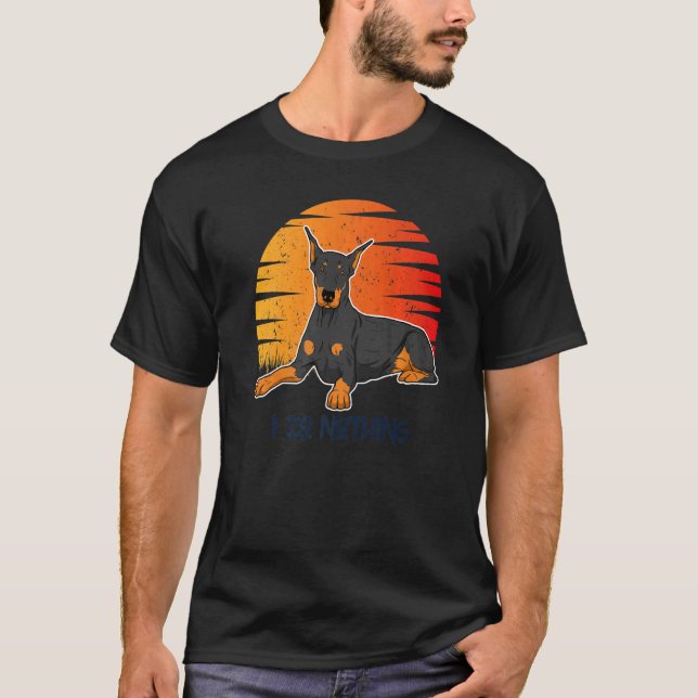 Camiseta Raça de Cão Dobermann  107 (Frente)