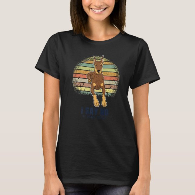 Camiseta Raça de Cão Dobermann 127 (Frente)