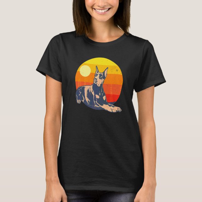 Camiseta Raça de Cão Dobermann 20 (Frente)