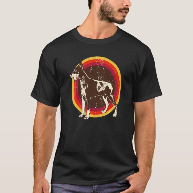 Camiseta Raça de Cão Dobermann  23 (Frente)