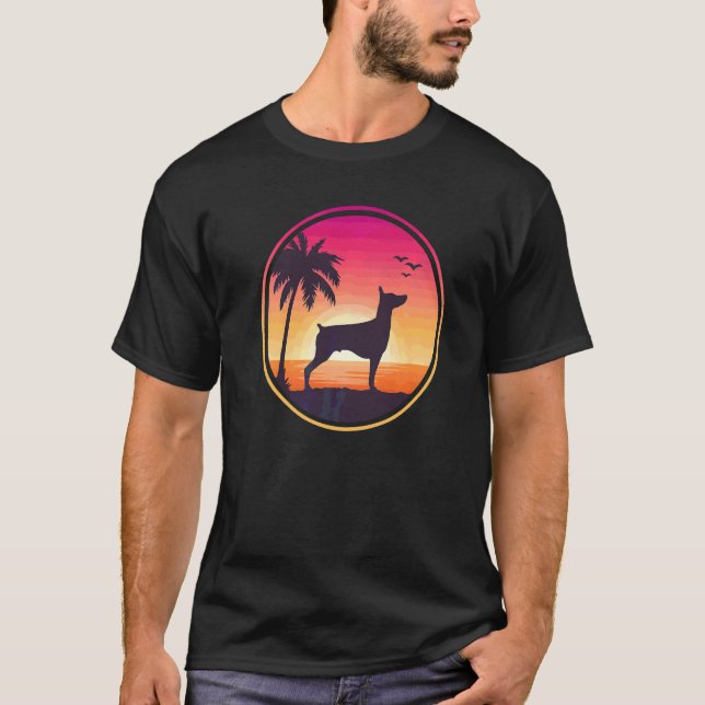 Camiseta Raça de Cão Dobermann 25 (Frente)