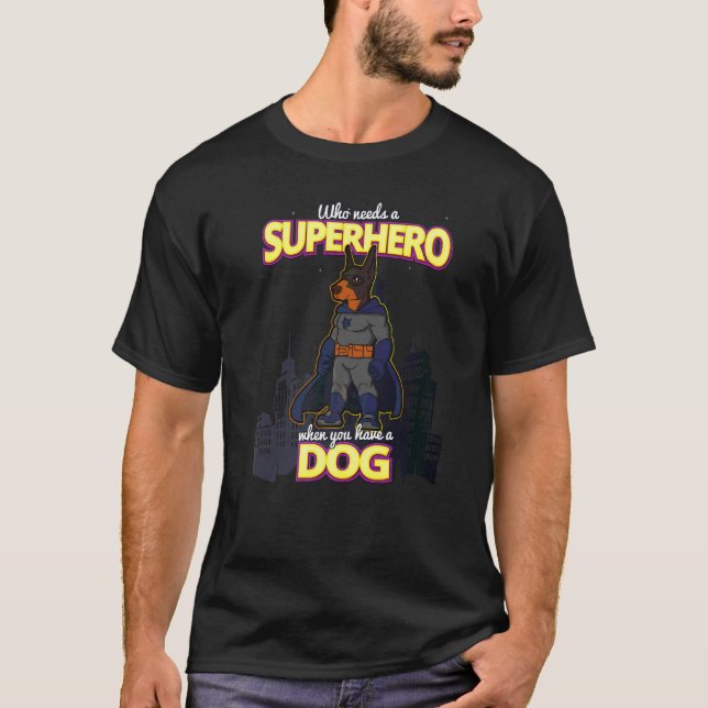 Camiseta Raça de Cão Dobermann 42 (Frente)