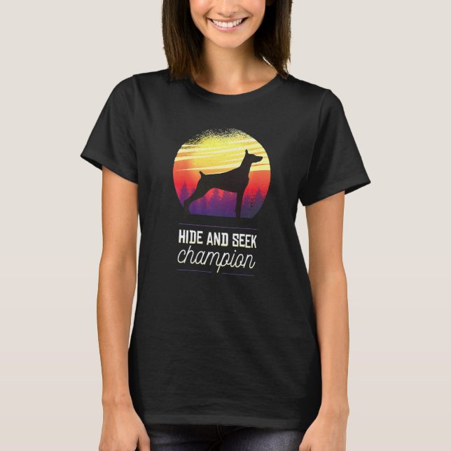 Camiseta Raça de Cão Dobermann 52 (Frente)