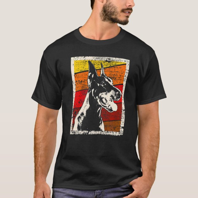 Camiseta Raça de Cão Dobermann  9 (Frente)