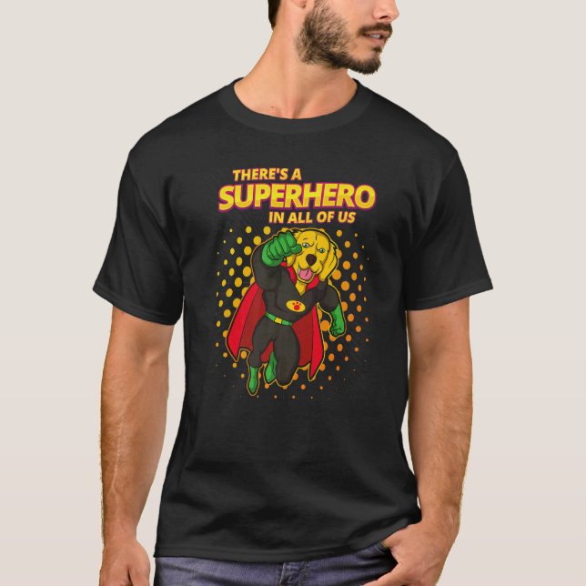 Camiseta Raça de Cão Retriever Dourado 5 (Frente)