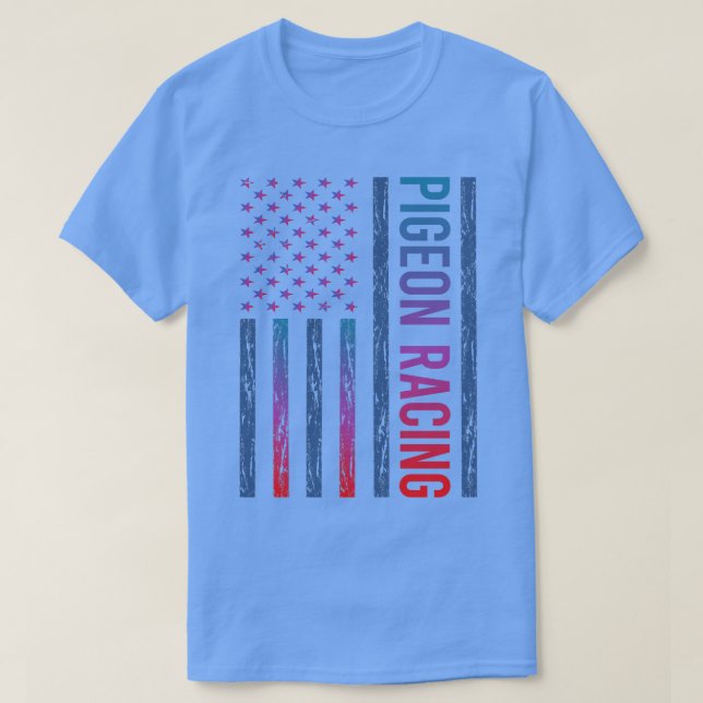 Camiseta Raça de Corrida de Pombo de Sinalizador de Gradaçã (Frente do Design)