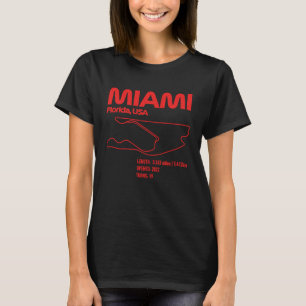 Camiseta Raça de Fórmula em Miami Circuitos de Corrida de F