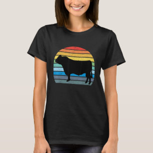 Camiseta Raça de Gado Angus Vaca Retro Vintage Amante de An