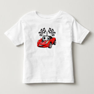 Camiseta Raça de sinalizador de desenho rápido do carro -