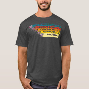 Camiseta Raça do monstro movente de neve em cores legal