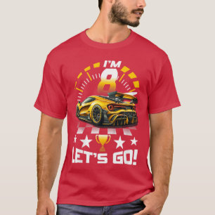 Camiseta Raça Dourada de 8 anos, 8ª Corrida da Festa de ani