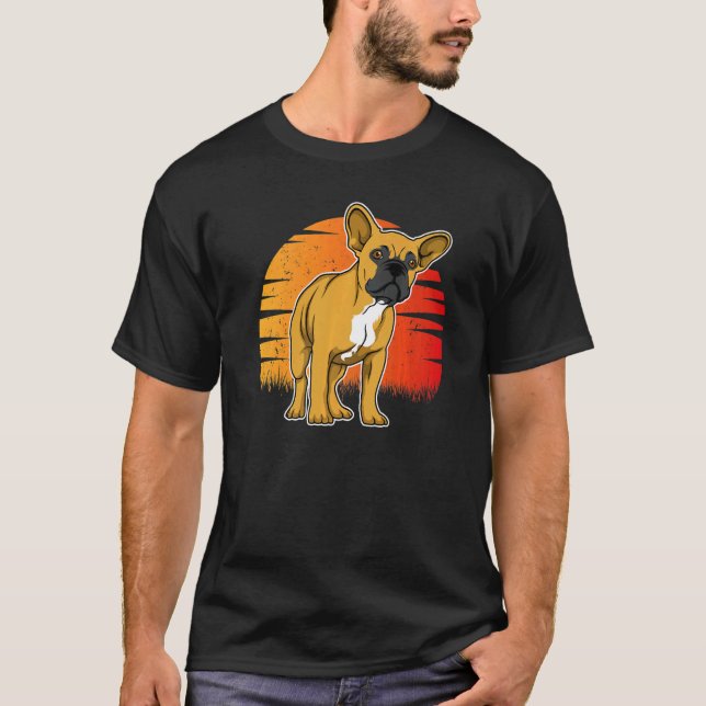 Camiseta Raça Francesa de Cachorro Francês 14 (Frente)