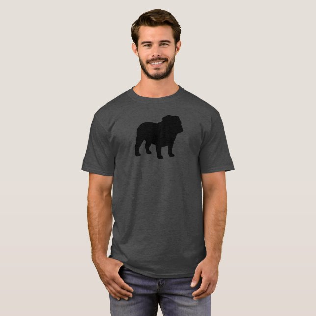 Camiseta Raça legal inglesa do cão da silhueta | do (Frente Completa)