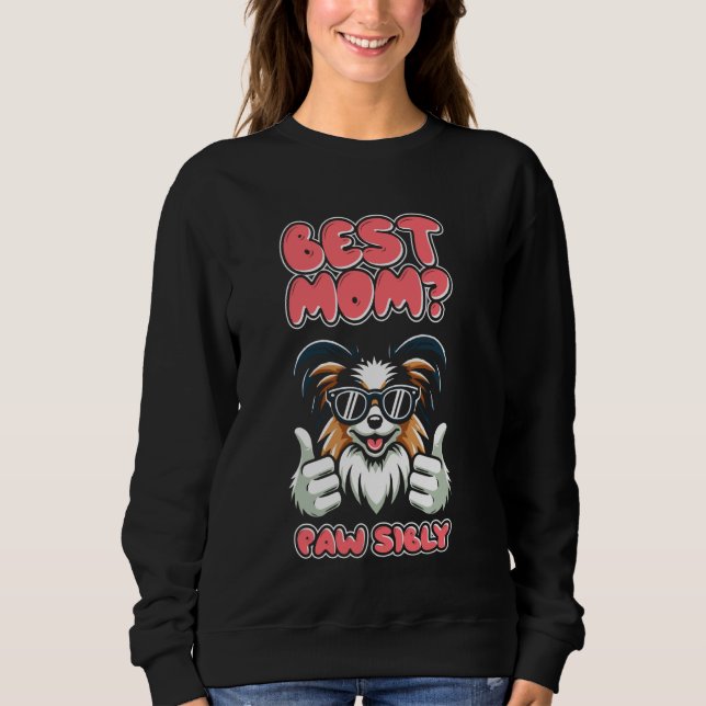 Camiseta Raça-Mãe de Papillon - Melhor Mãe De Pet (Frente)