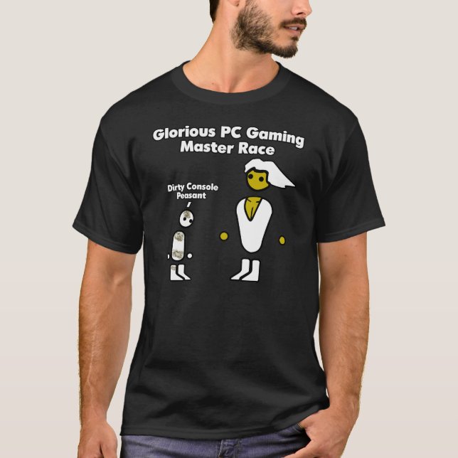 Camiseta Raça mestra do jogo glorioso do PC (Frente)