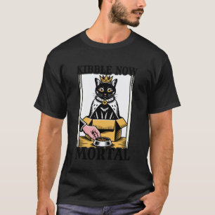 Camiseta Ração Agora Mortal Amante de Gato Gato na Caixa Ga