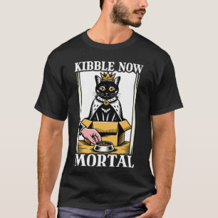Camiseta Ração Agora Mortal Gato Na Caixa Comida Tigela Gat
