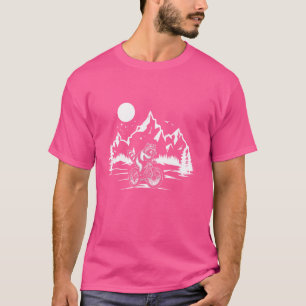 Camiseta Raccon Riding Bicycle Vintage Mountain Biking Racc