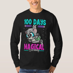 Camiseta Raccoon 100 Dias de Escola 100 Dias de Lea Mágica