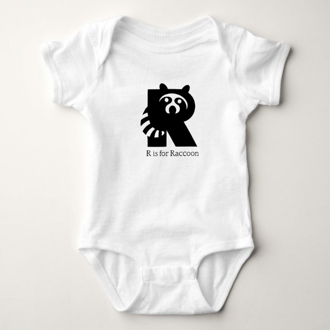Camiseta Raccoon Animal Alphabet (Frente)