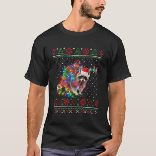 Camiseta Raccoon Animal Feio Suor Natal Puppy Animal