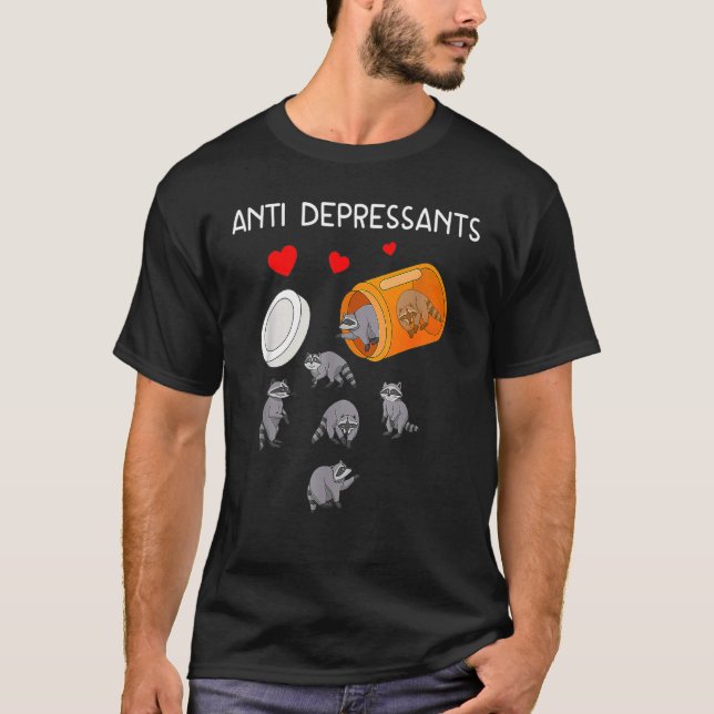 Camiseta Raccoon Anti-Depressivos Raccoon (Frente)