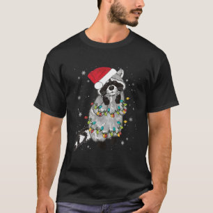 Camiseta Raccoon Christmas Tree Lights Raccoon Lover Engraç