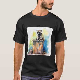 Camiseta Raccoon Com Caixa De Reciclagem Com Reciclagem