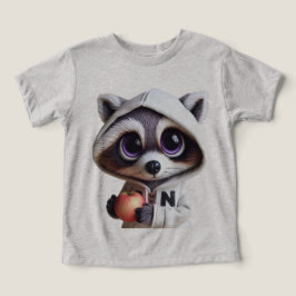 Camiseta Raccoon com uma Apple