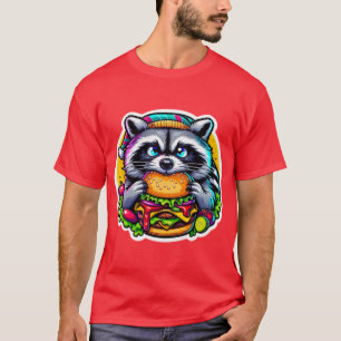 CAMISETA RACCOON COMENDO CHEESEBURGER 3