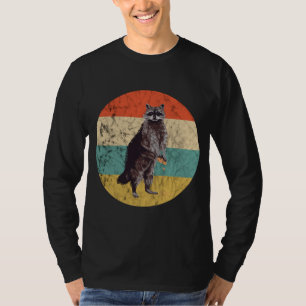 Camiseta Raccoon Comida Lixo Retro Vintage Ra Sunset