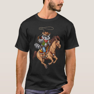 Camiseta Raccoon Cowboy Rodeo