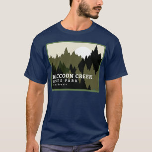 Camiseta Raccoon Creek State Park Pensilvânia Forest Sunri