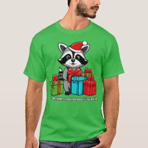 Camiseta Raccoon de Natal Santas Pequenas Ajudantes ou Racc