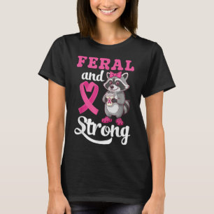 Camiseta Raccoon De Sensibilização Para O Cancer Da Mama Fe