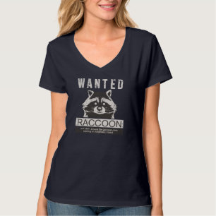Camiseta Raccoon é procurado, engraçado, adorável caneca de