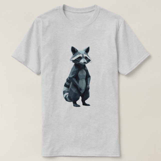 Camiseta Raccoon Geométrico (Frente do Design)