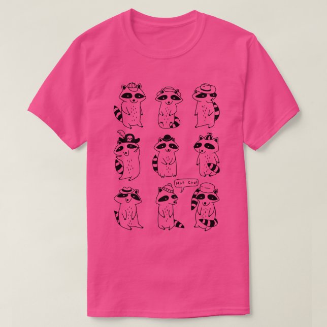 Camiseta Raccoon Hat Party (Frente do Design)