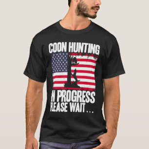 Camiseta Raccoon Hunting Season USA Flag Coon Hunting In Pr